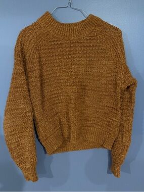 Universal Thread Women's Cowl Neck Sweater in Burnt Orange / Brown